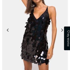 Motel Rocks Finn Sequin Black dress